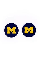 Michigan Wolverines 2 Pack Color Logo Car Coaster - Blue