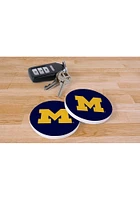 Michigan Wolverines 2 Pack Color Logo Car Coaster - Blue