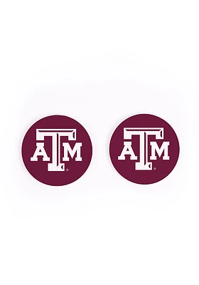 Texas A&M Aggies 2 Pack Color Logo Car Coaster - Maroon