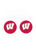 Wisconsin Badgers 2 Pack Color Logo Car Coaster - Red