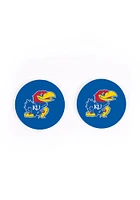 Kansas Jayhawks 2 Pack Color Primary Logo Car Coaster - Blue