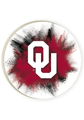 Oklahoma Sooners 2 Pack Color Logo Style Car Coaster - Crimson