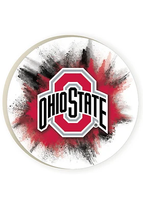 Red Ohio State Buckeyes 2 Pack Color Logo Graphic Car Coaster