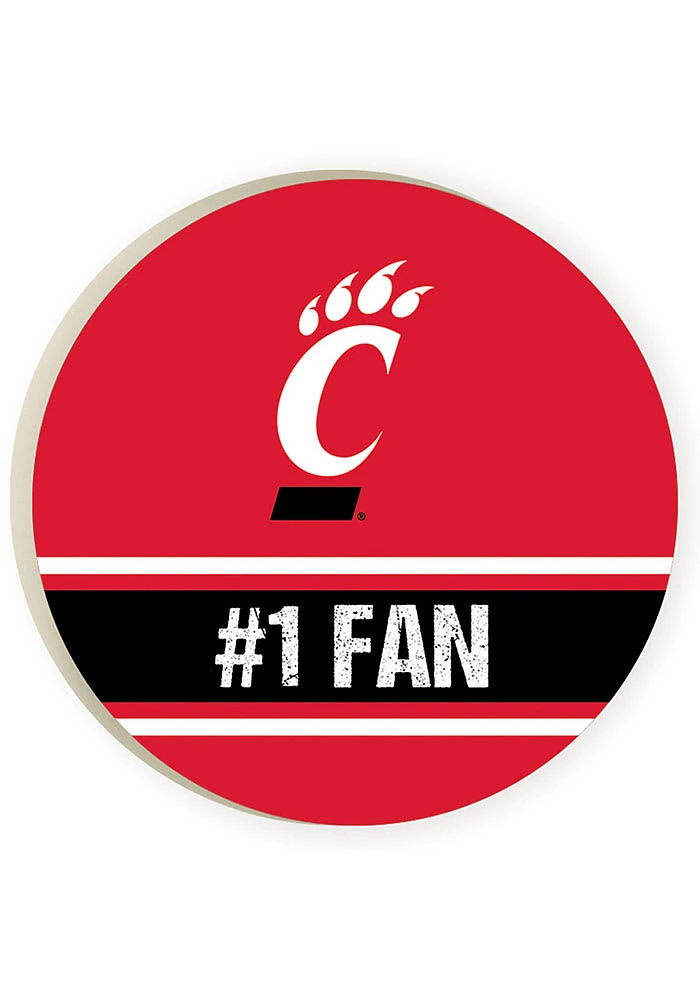 Cincinnati Bearcats 2 Pack Number 1 Fan Car Coaster - Red