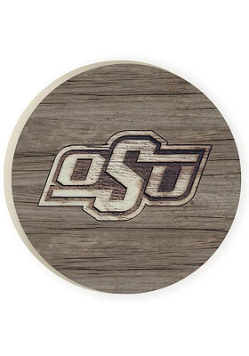 Oklahoma State Cowboys 2 Pack Color Logo Design Car Coaster - Orange