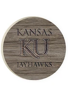 Kansas Jayhawks 2 Pack Color Logo Design Car Coaster - Blue