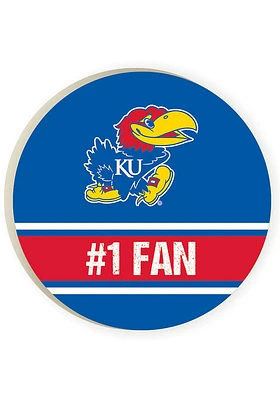 Kansas Jayhawks 2 Pack Color Logo Logo Car Coaster