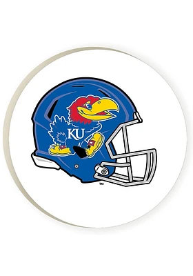 Kansas Jayhawks 2 Pack Logo Car Coaster - Blue