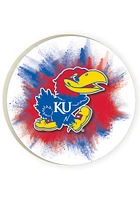 Kansas Jayhawks 2 Pack Color Logo Style Car Coaster - Blue