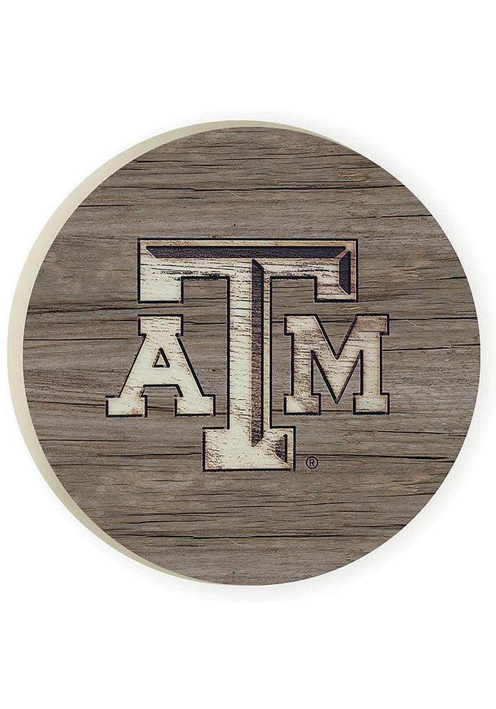 Texas A&M Aggies 2 Pack Color Logo Design Car Coaster - Maroon