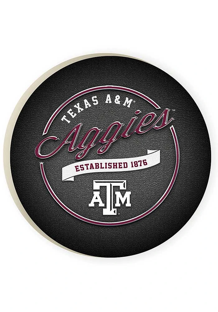 Texas A&M Aggies 2 Pack Color Logo Image Car Coaster - Maroon