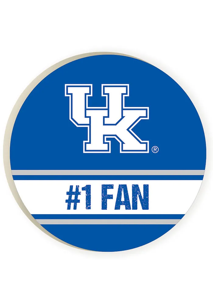 Kentucky Wildcats 2 Pack Color Logo Style Car Coaster - Blue