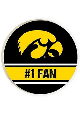Iowa Hawkeyes 2 Pack Color Car Coaster - Yellow