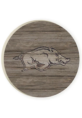 Arkansas Razorbacks 2 Pack Color Logo Car Coaster
