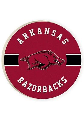 Arkansas Razorbacks Arch 2 Pack Color Logo Car Coaster - Red