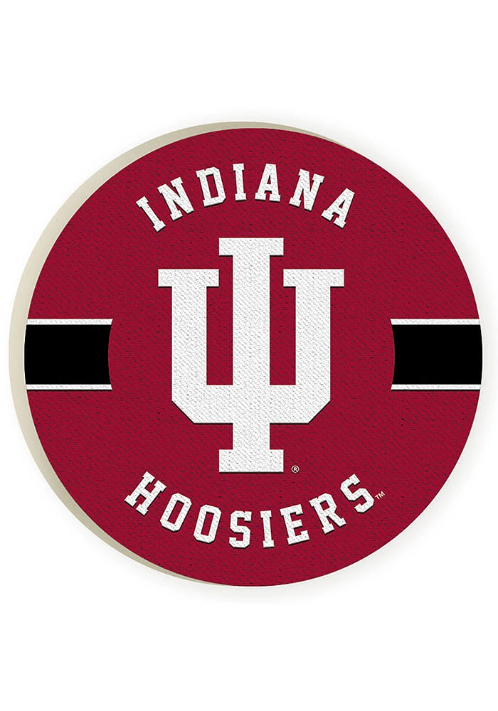 Indiana Hoosiers 2 Pack Team Logo Car Coaster - Red
