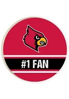 Louisville Cardinals 2 Pack Color Logo Style Car Coaster - Red