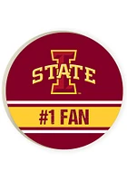 Iowa State Cyclones 2 Pack Color Logo Design Car Coaster - Red
