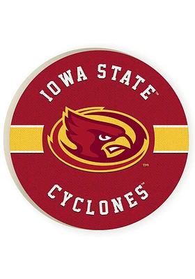 Iowa State Cyclones 2 Pack Color Logo Graphic Car Coaster - Red