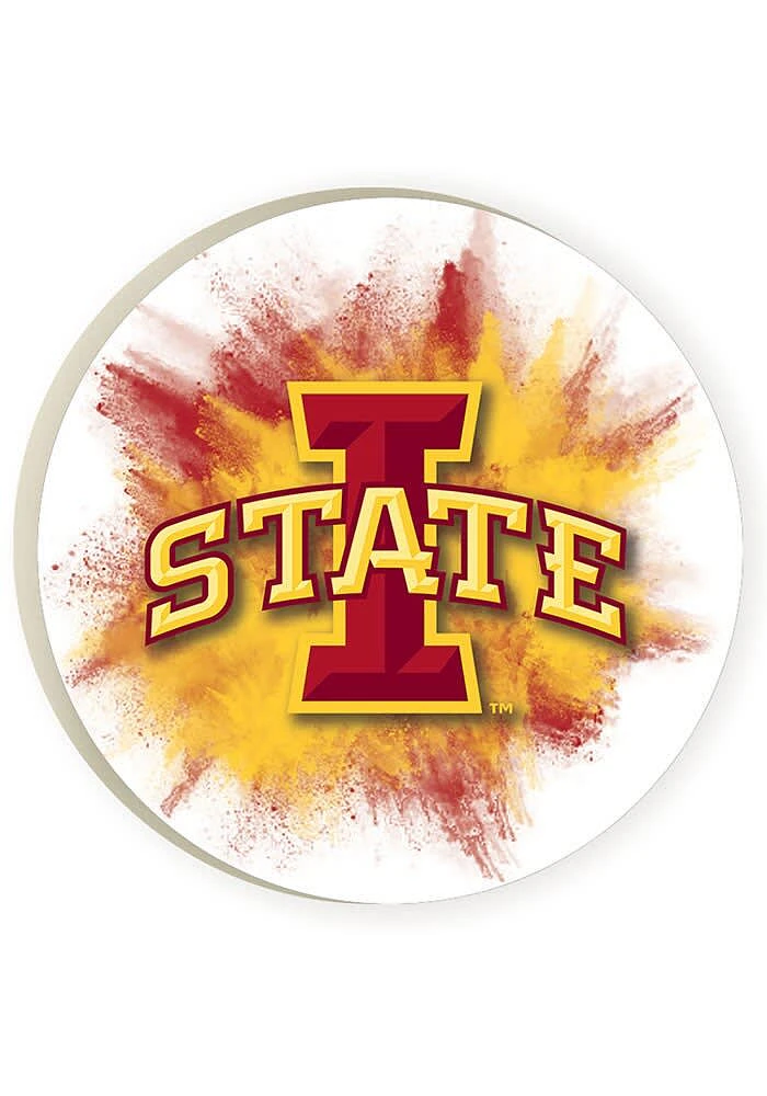 Iowa State Cyclones 2 Pack Logo Car Coaster - Red