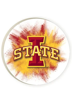 Iowa State Cyclones 2 Pack Logo Car Coaster - Red