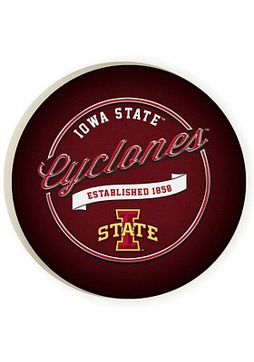 Iowa State Cyclones 2 Pk Color Logo Graphic Car Coaster - Red