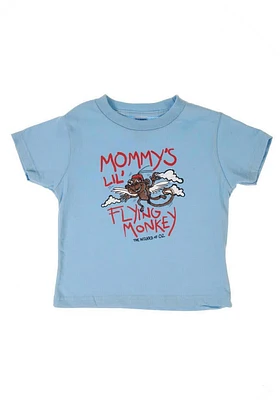 Wizard of Oz Infant Mommys Lil Flying Monkey Short Sleeve T-Shirt Light Blue