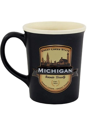 Michigan Emblem Ceramic Mug - Black