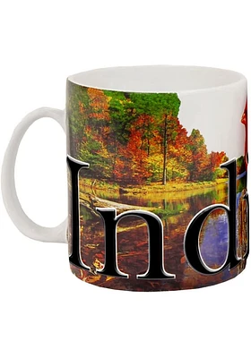 Indiana Color Relief Ceramic Mug - White