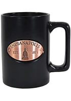 Indianapolis Black Medallion Ceramic Mug - Black