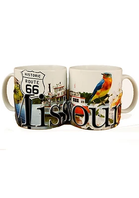Missouri Full Color Relief Ceramic Mug - White