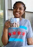 Chicago Color Relief Ceramic Mug - Blue