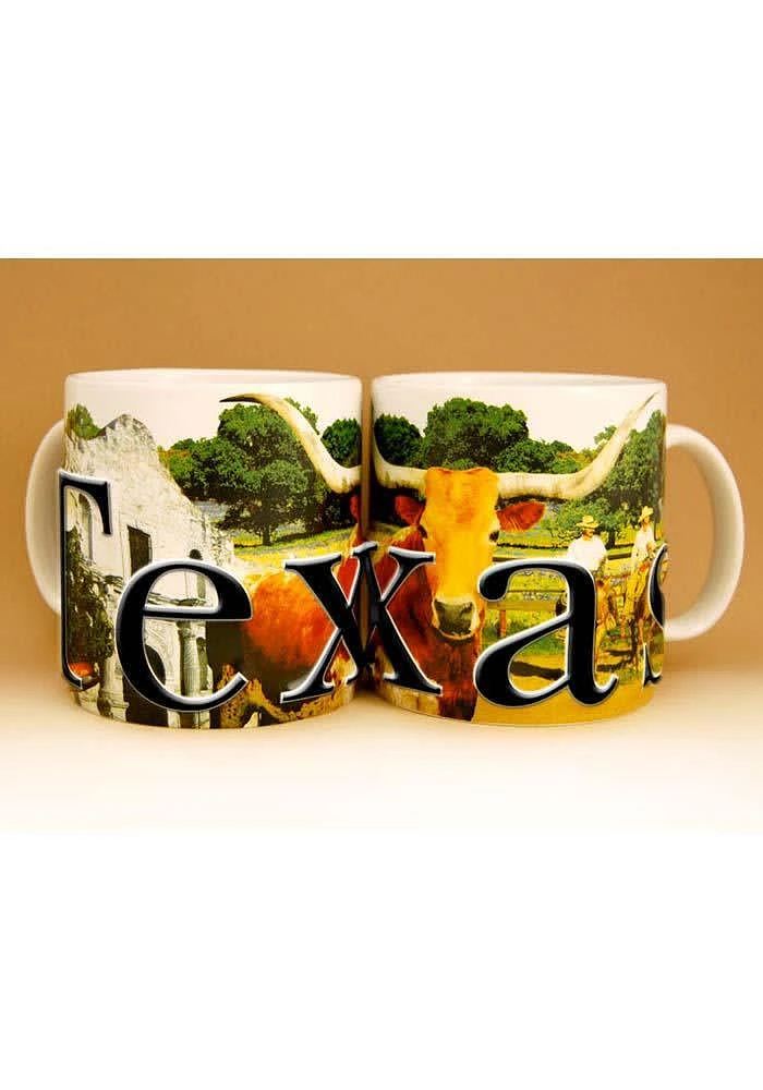Texas 18 oz Ceramic Ceramic Mug - Beige