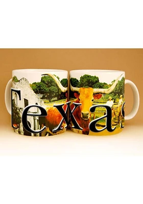 Texas 18 oz Ceramic Ceramic Mug - Beige