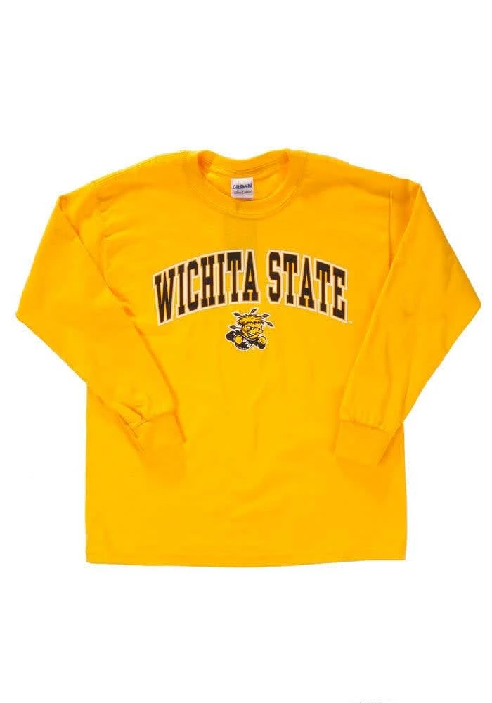 Wichita State Shockers Youth Gold Arch Long Sleeve T-Shirt