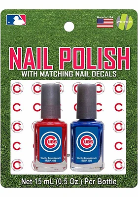 Chicago Cubs Nail Polish and Decal Duo Cosmetics