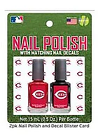 Cincinnati Reds Nail Polish and Decal Duo Cosmetics