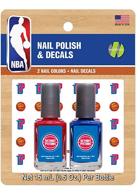 Detroit Pistons Nail Polish and Decal Set Cosmetics