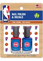 Detroit Pistons Nail Polish and Decal Set Cosmetics