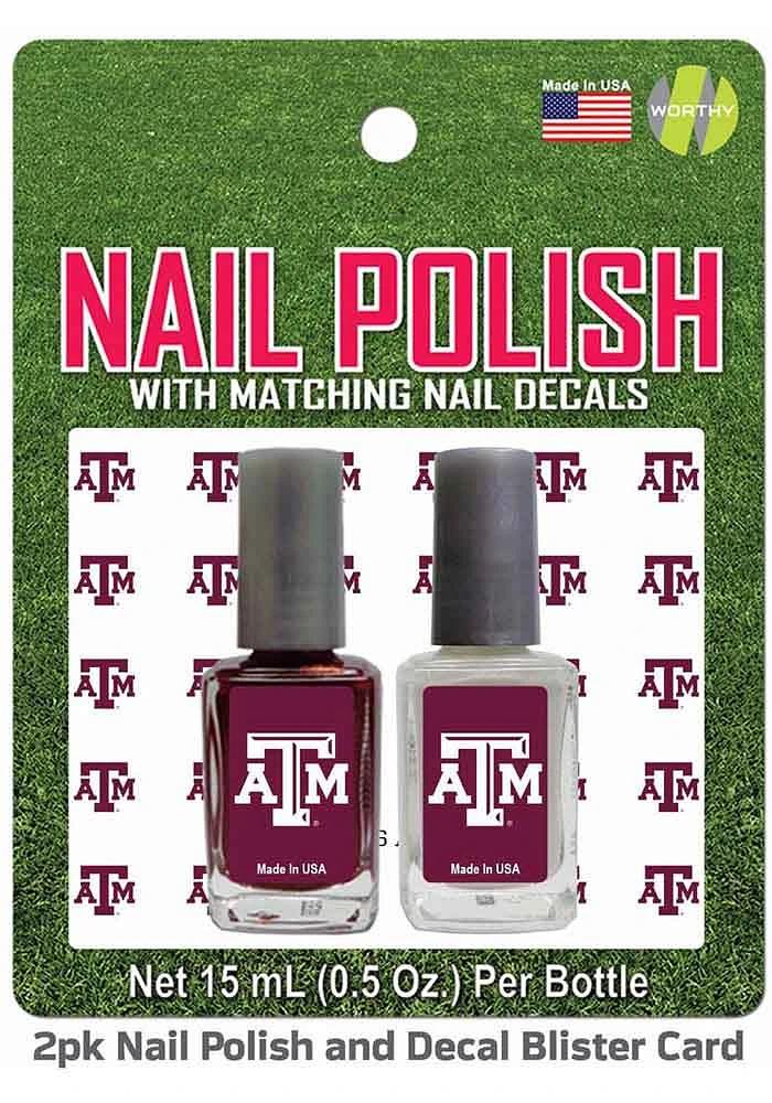 Texas A&M Aggies Nail Polish Decal Set Cosmetics