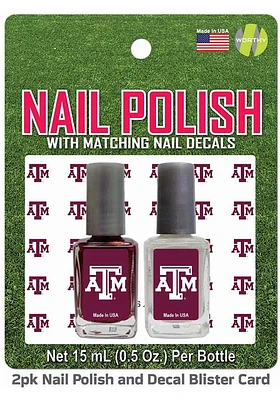 Texas A&M Aggies Nail Polish Decal Set Cosmetics