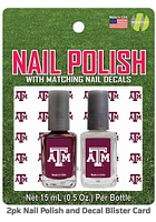Texas A&M Aggies Nail Polish Decal Set Cosmetics