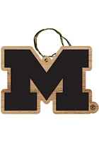 Michigan Wolverines Wood Ornament - Brown