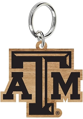Texas A&M Aggies Wood Keychain - Brown