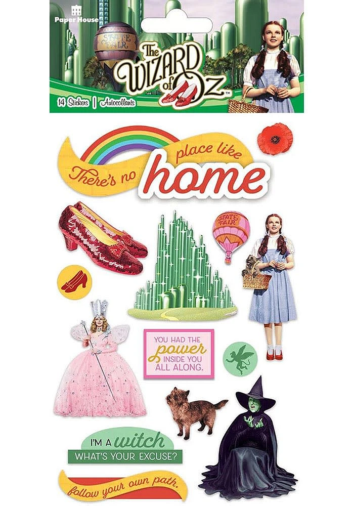 Wizard of Oz Dimensional Stickers - White