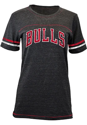 New Era Chicago Bulls Womens Black Tri-Blend Short Sleeve T-Shirt