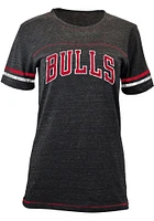 New Era Chicago Bulls Womens Black Tri-Blend Short Sleeve T-Shirt