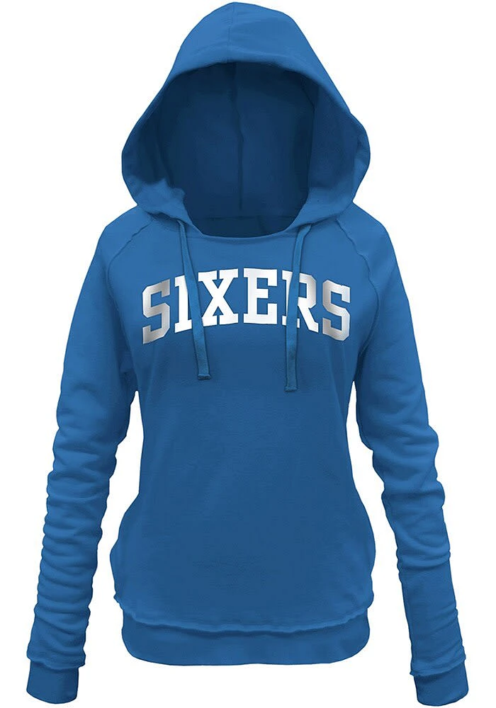 New Era Philadelphia 76ers Womens Blue Pullover Hooded Sweatshirt