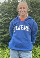 New Era Philadelphia 76ers Womens Blue Pullover Hooded Sweatshirt