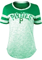 New Era Pittsburgh Pirates Womens Kelly Green Space Dye St. Pats Day Short Sleeve T-Shirt